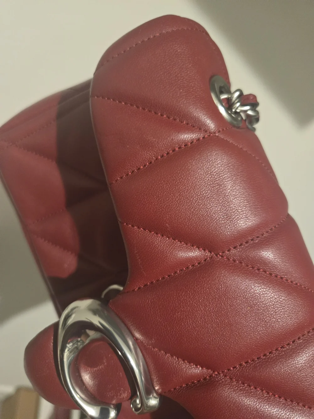 Coach burgundy quilted